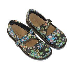 Ingaro Mary Jane Shoes 'Julie' Womens Size 7 M Floral Comfort Nursing Clogs